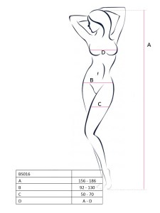 Bodystocking Bs016 white- BS016-3